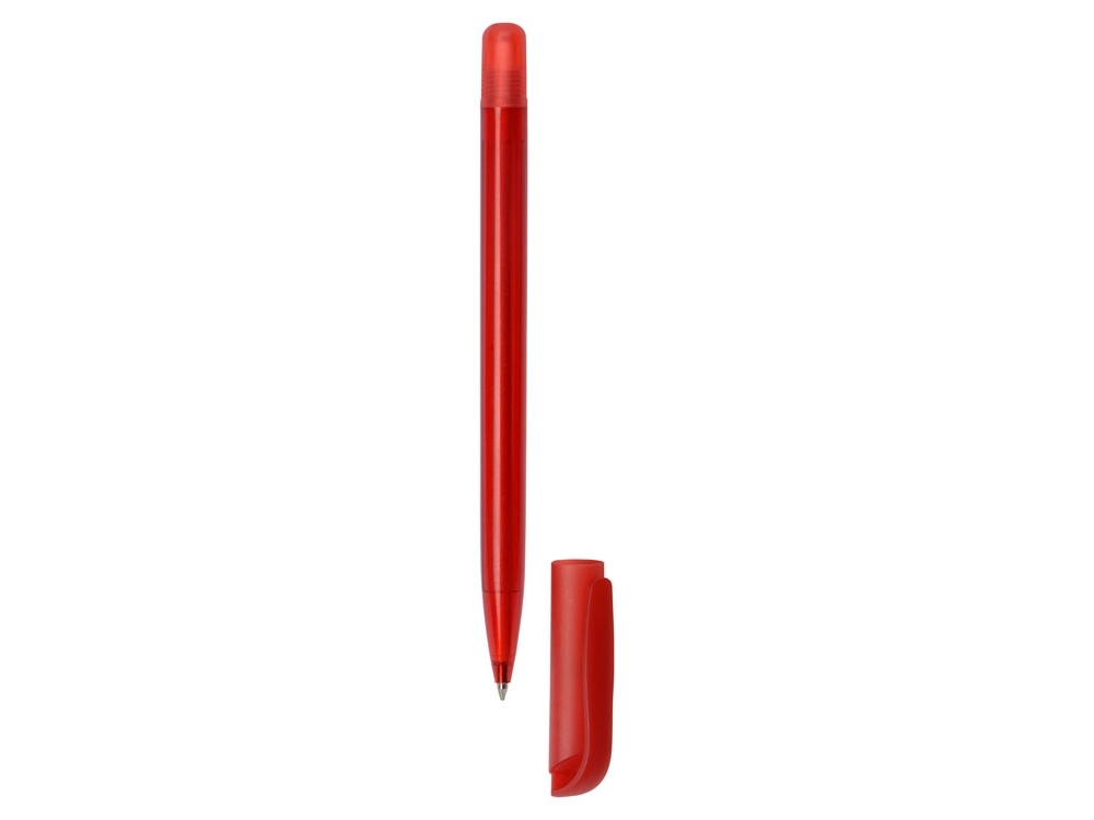 Ручка шариковая пластиковая «Delta» из переработанных контейнеров, красный, пластик