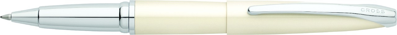 Ручка-роллер Selectip Cross ATX. Цвет - жемчужный., белый, латунь, нержавеющая сталь