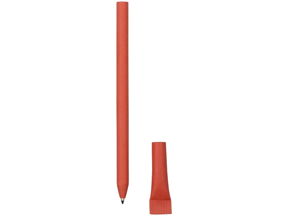 Ручка из переработанной бумаги с колпачком "Recycled", красный, бумага