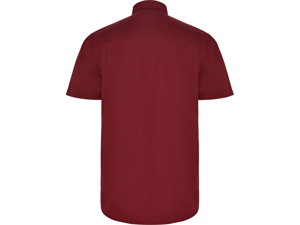 Рубашка «Aifos» мужская с коротким рукавом, бордовый, полиэстер, хлопок