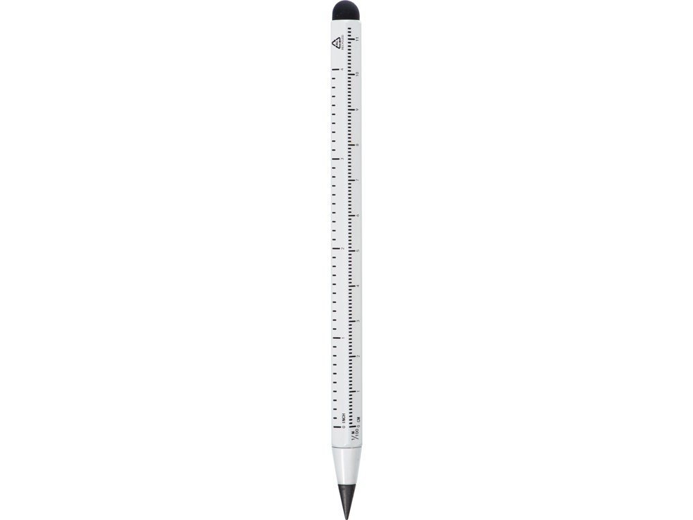 Вечный карандаш с линейкой и стилусом «Sicily», белый