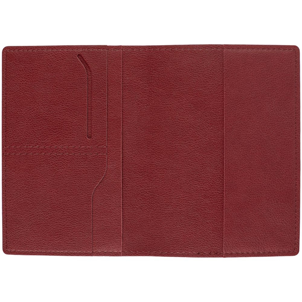 Обложка для паспорта Petrus, красная, красный, кожзам
