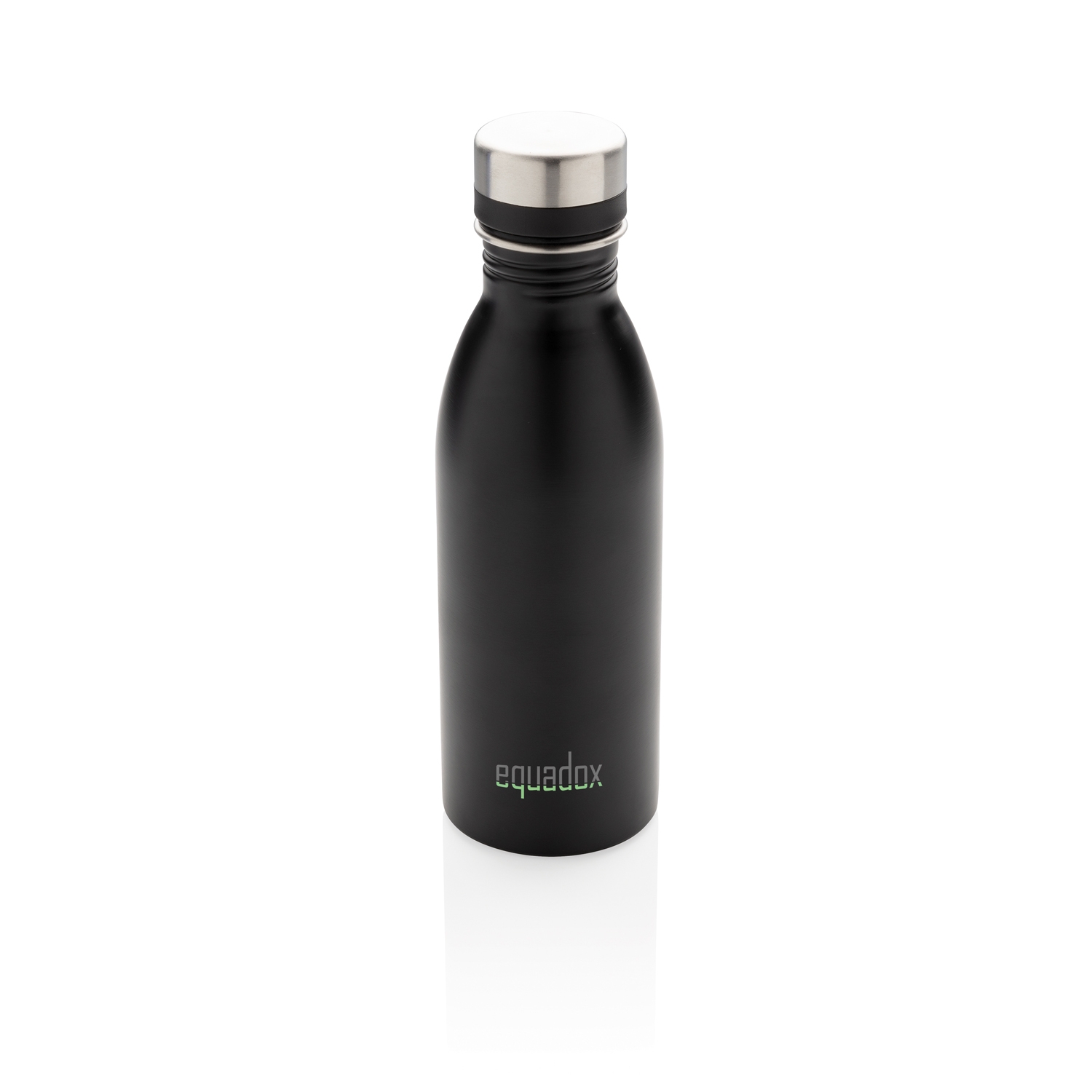 Бутылка для воды Deluxe из нержавеющей стали, 500 мл, черный, нержавеющая сталь