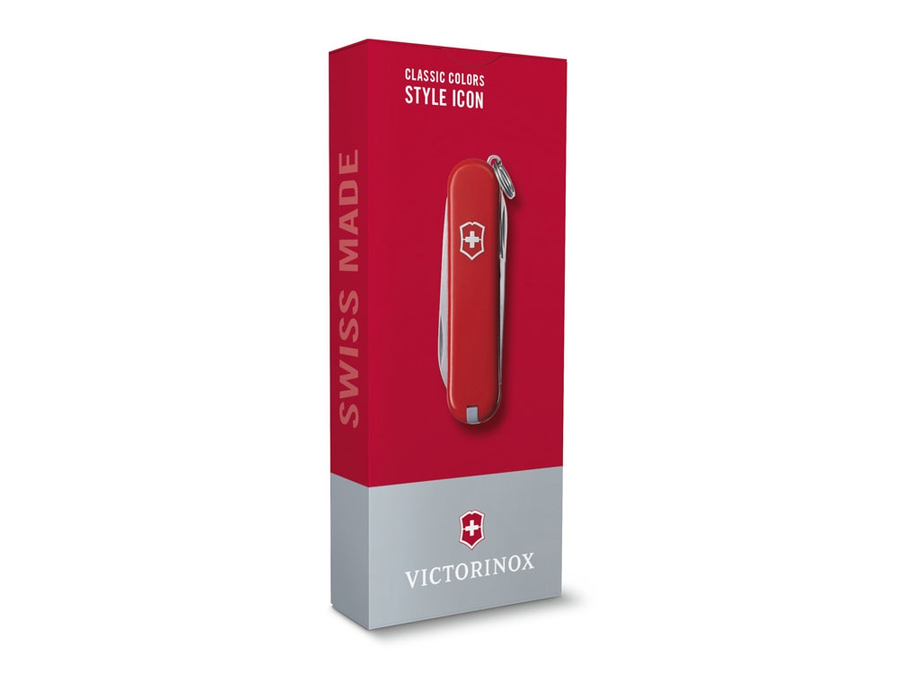 Нож-брелок Classic «Style Icon», 58 мм, 7 функций, красный, металл