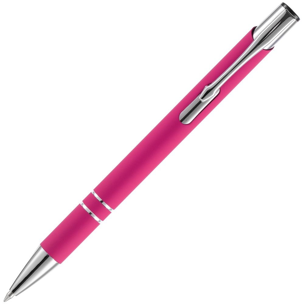 Ручка шариковая Keskus Soft Touch, розовая, розовый