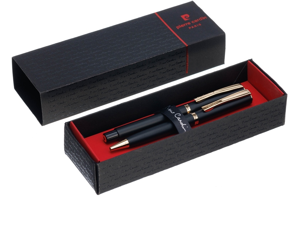 Набор «Pen and Pen»: ручка шариковая, ручка-роллер, черный, желтый, металл