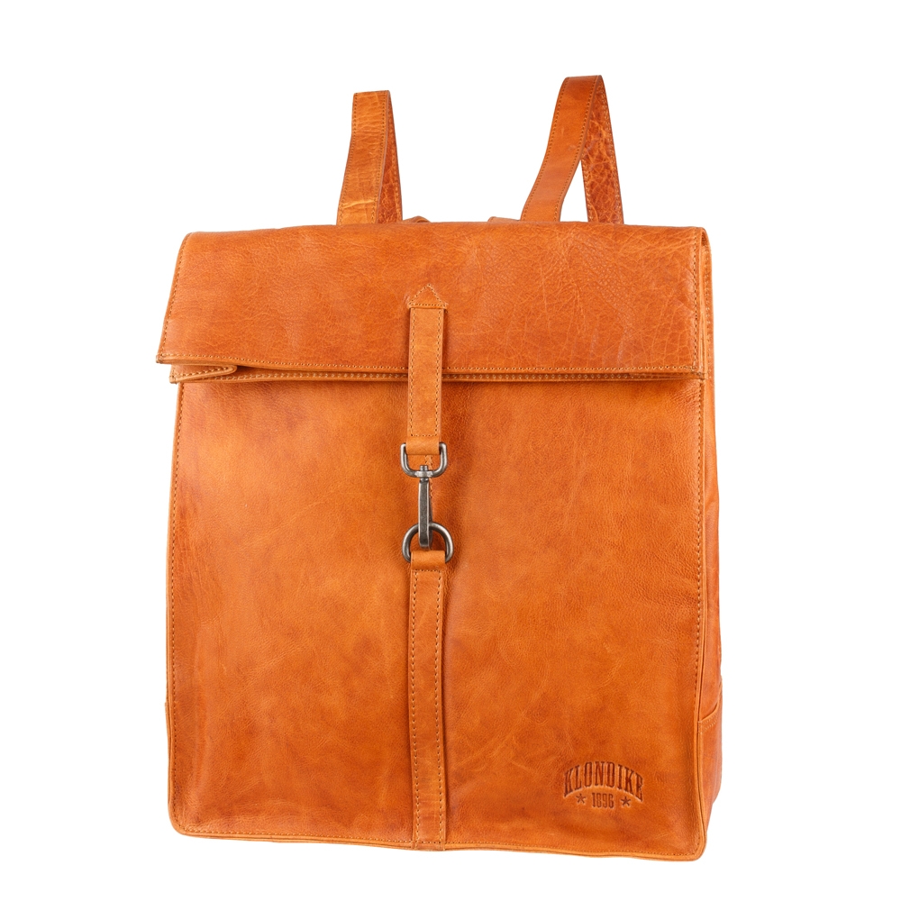 Рюкзак-сумка KLONDIKE DIGGER «Mara», натуральная кожа цвета коньяк, 32,5 x 36,5 x 11 см, коричневый