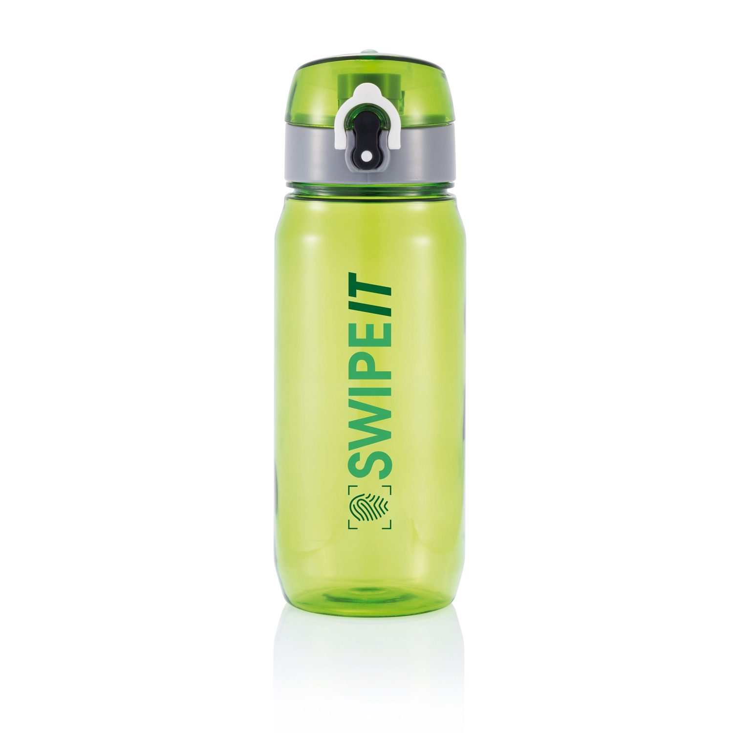 Бутылка для воды Tritan, 600 мл, зеленый; серый, пластик