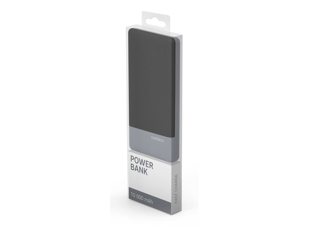 Внешний аккумулятор «NEO Charge 1C», 10000 mAh, черный, серый, soft touch