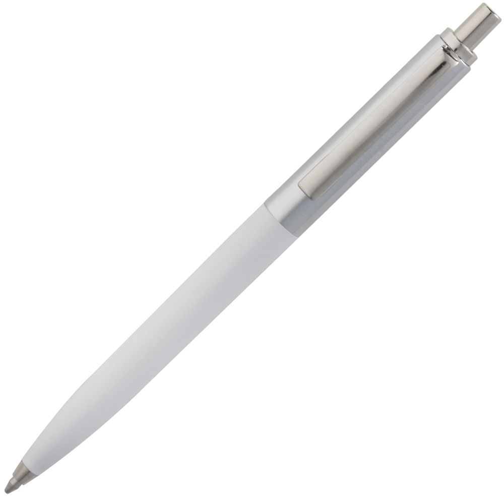 Ручка шариковая Popular, белая, белый, пластик; металл