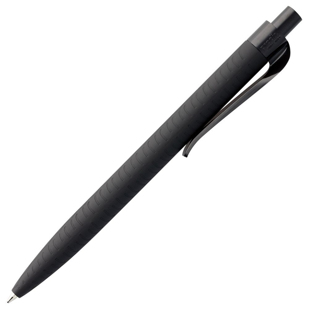 Ручка шариковая Prodir QS03 PRP Tyre Soft Touch, черная, черный, пластик; покрытие софт-тач