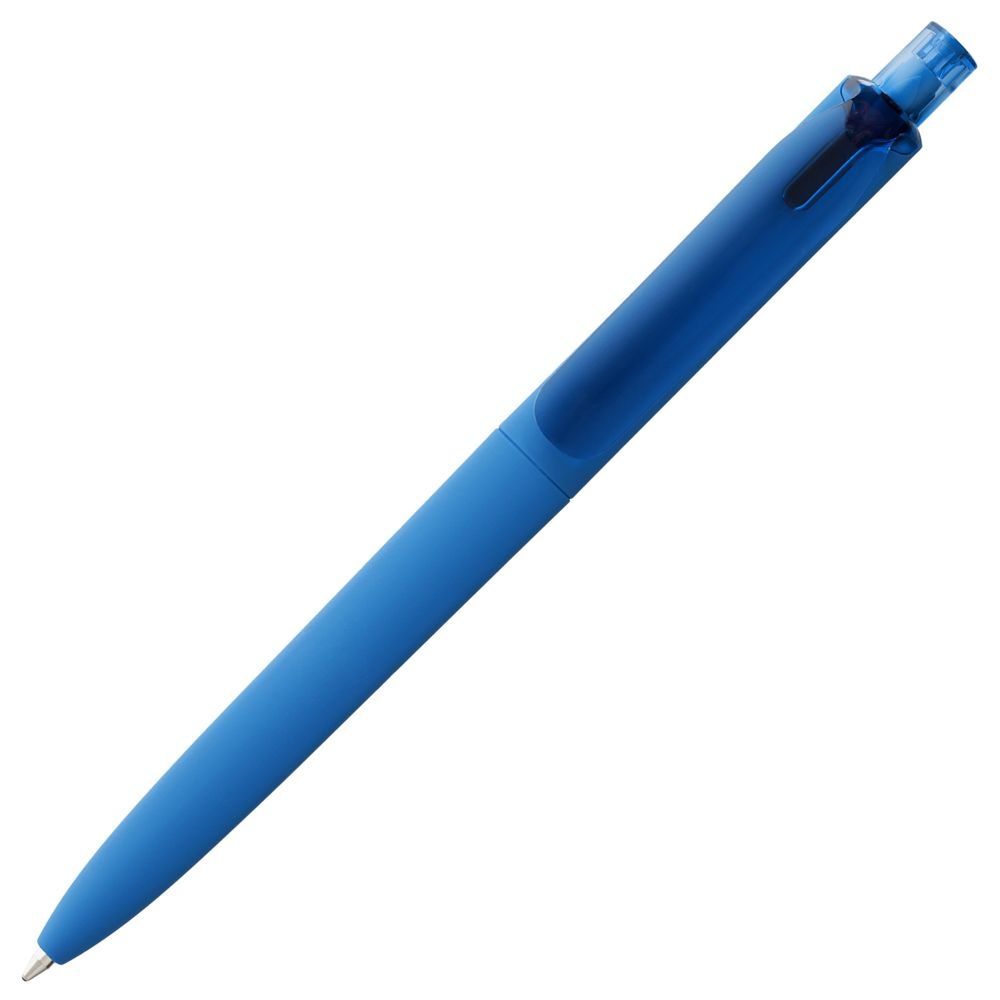Ручка шариковая Prodir DS8 PRR-T Soft Touch, голубая, голубой, пластик; покрытие софт-тач