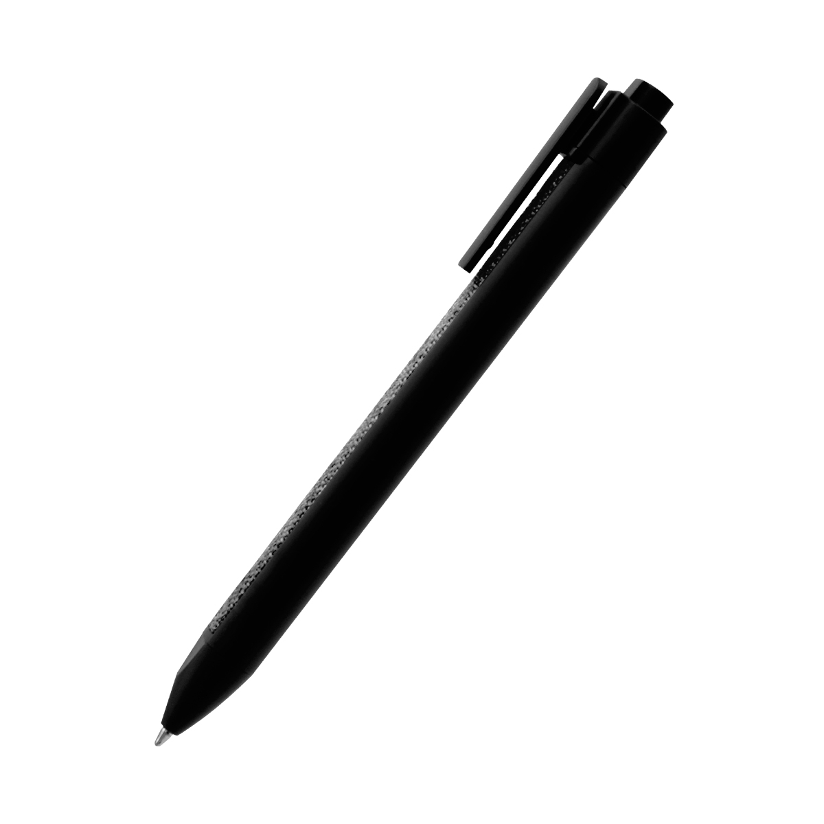 Ручка пластиковая с текстильной вставкой Kan, черная, черный