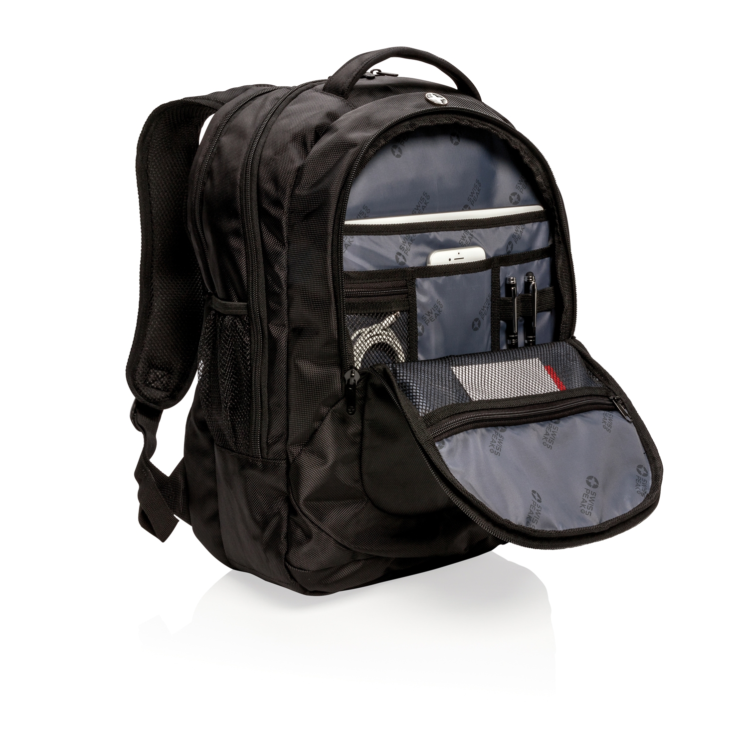 Рюкзак для ноутбука Swiss Peak, черный, полиэстер; polyurethane