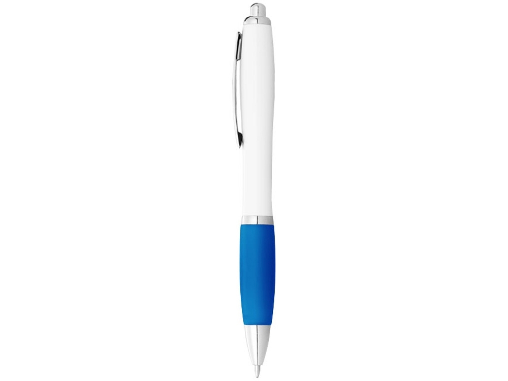 Ручка пластиковая шариковая «Nash», белый, голубой, пластик