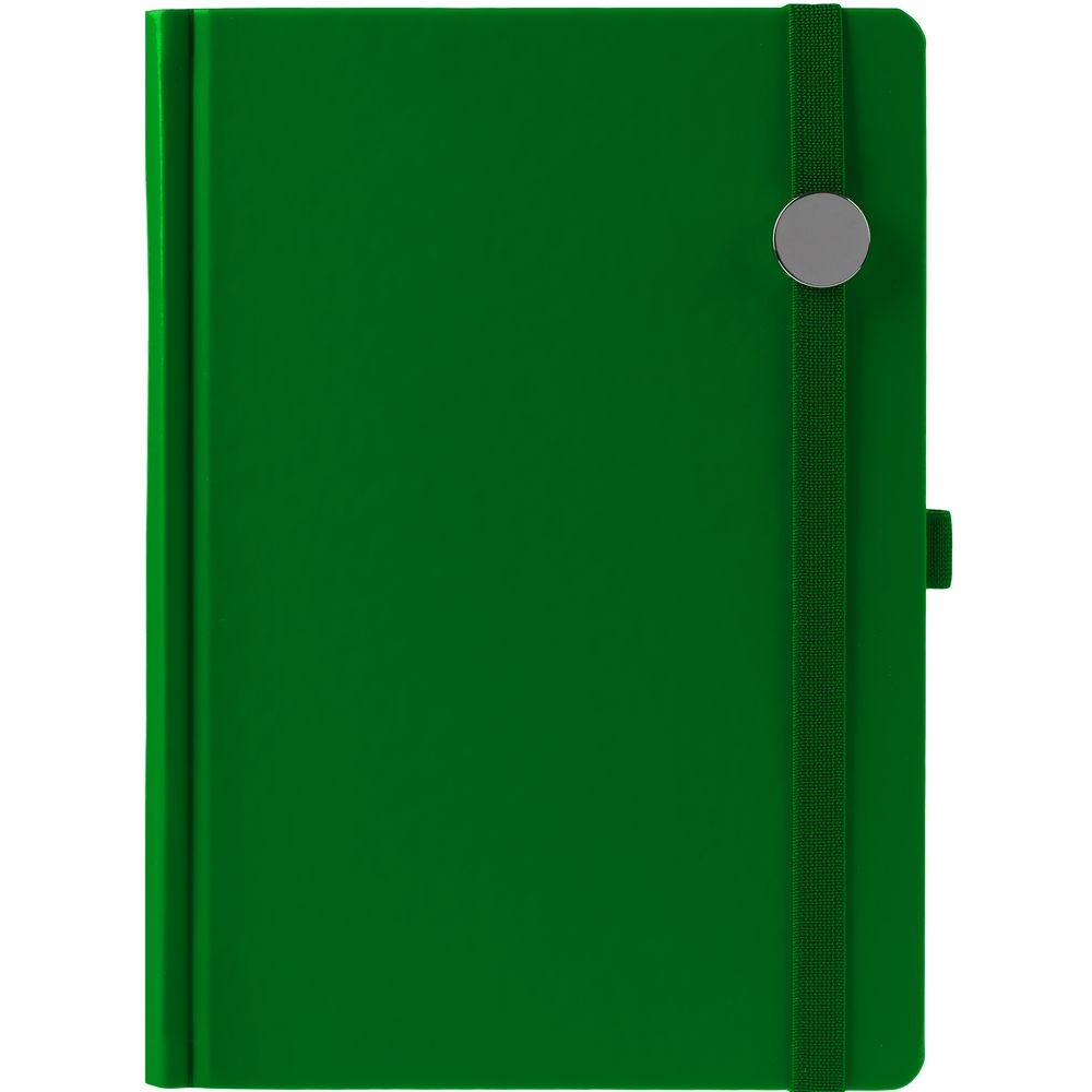 Ежедневник Favor Metal, недатированный, ярко-зеленый, зеленый, искусственная кожа; металл; покрытие софт-тач
