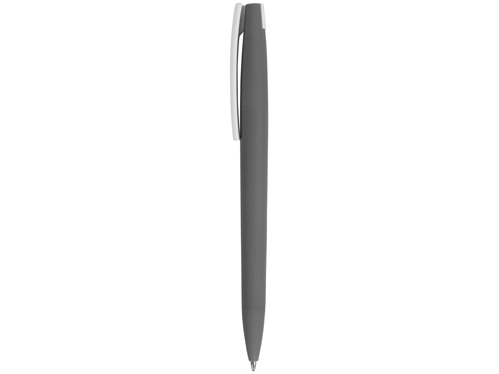 Ручка пластиковая soft-touch шариковая «Zorro», белый, серый, soft touch