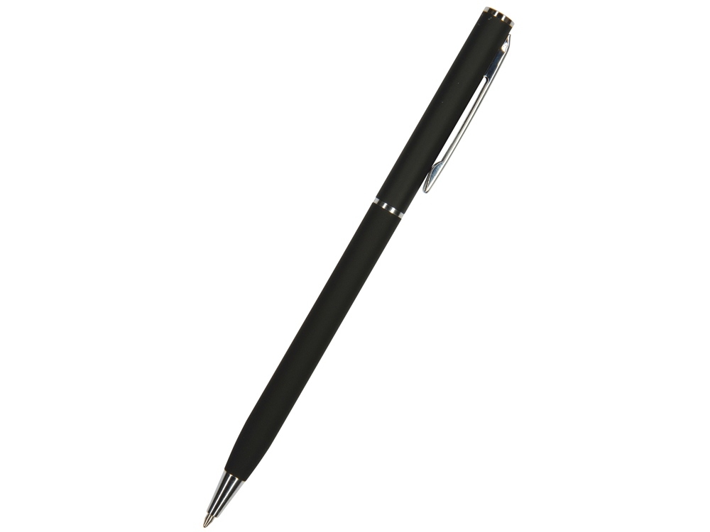Ручка металлическая шариковая «Palermo», софт-тач, черный, серебристый, soft touch