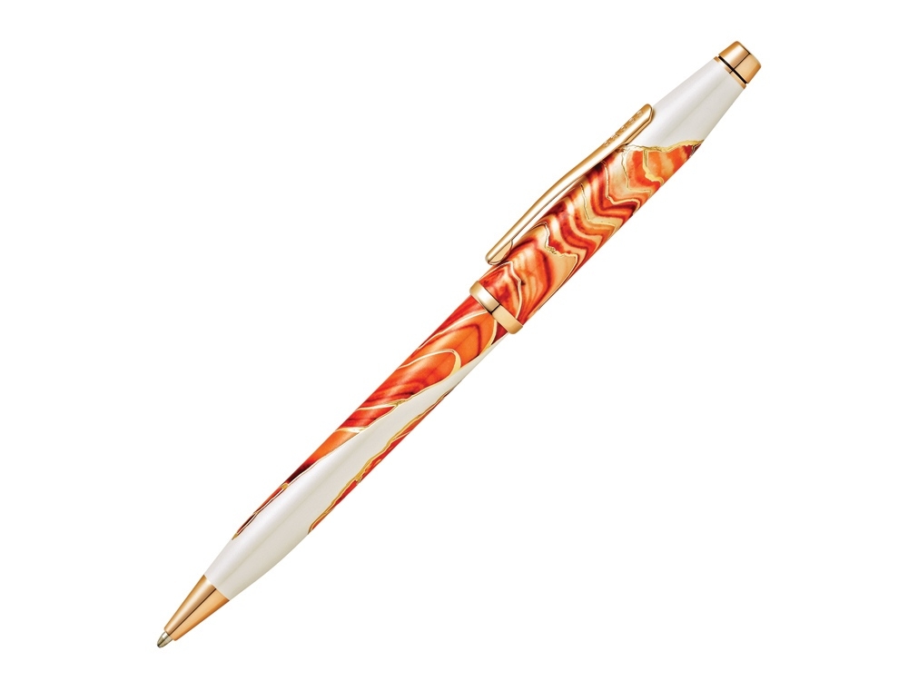 Ручка шариковая «Wanderlust Antelope Canyon», белый, оранжевый, металл
