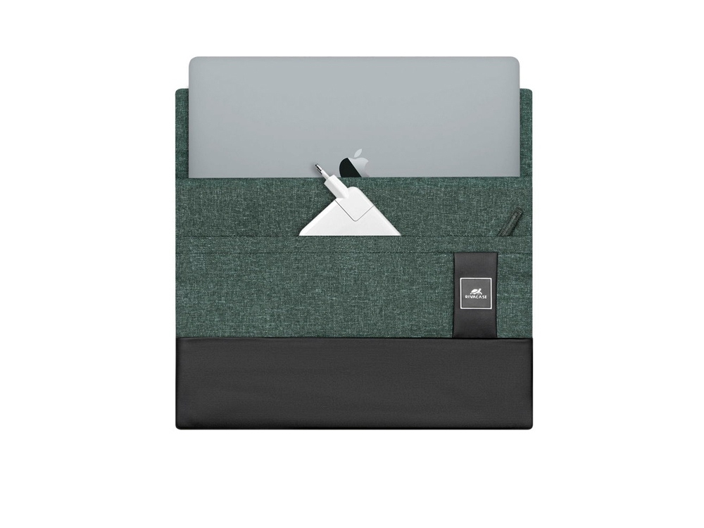 Чехол для Ultrabook 13.3", зеленый, серый, полиэстер, пластик