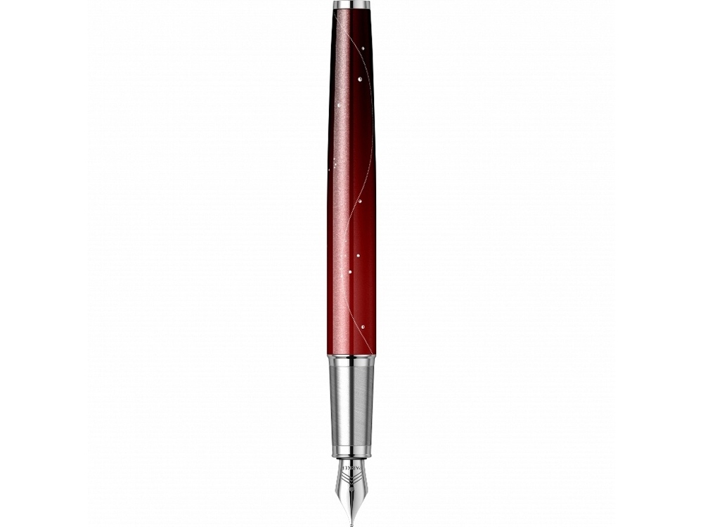 Перьевая ручка Parker IM Royal, F, красный, серебристый, металл
