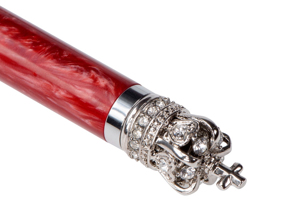 Набор «Принц Уэльский»: ручка, лупа, нож для бумаг, красный, серебристый, кожа