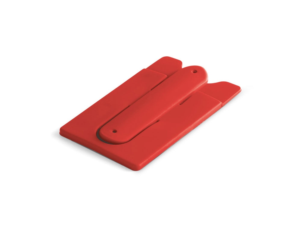 Визитница и крепление для смартфонов «CARVER», красный, силикон