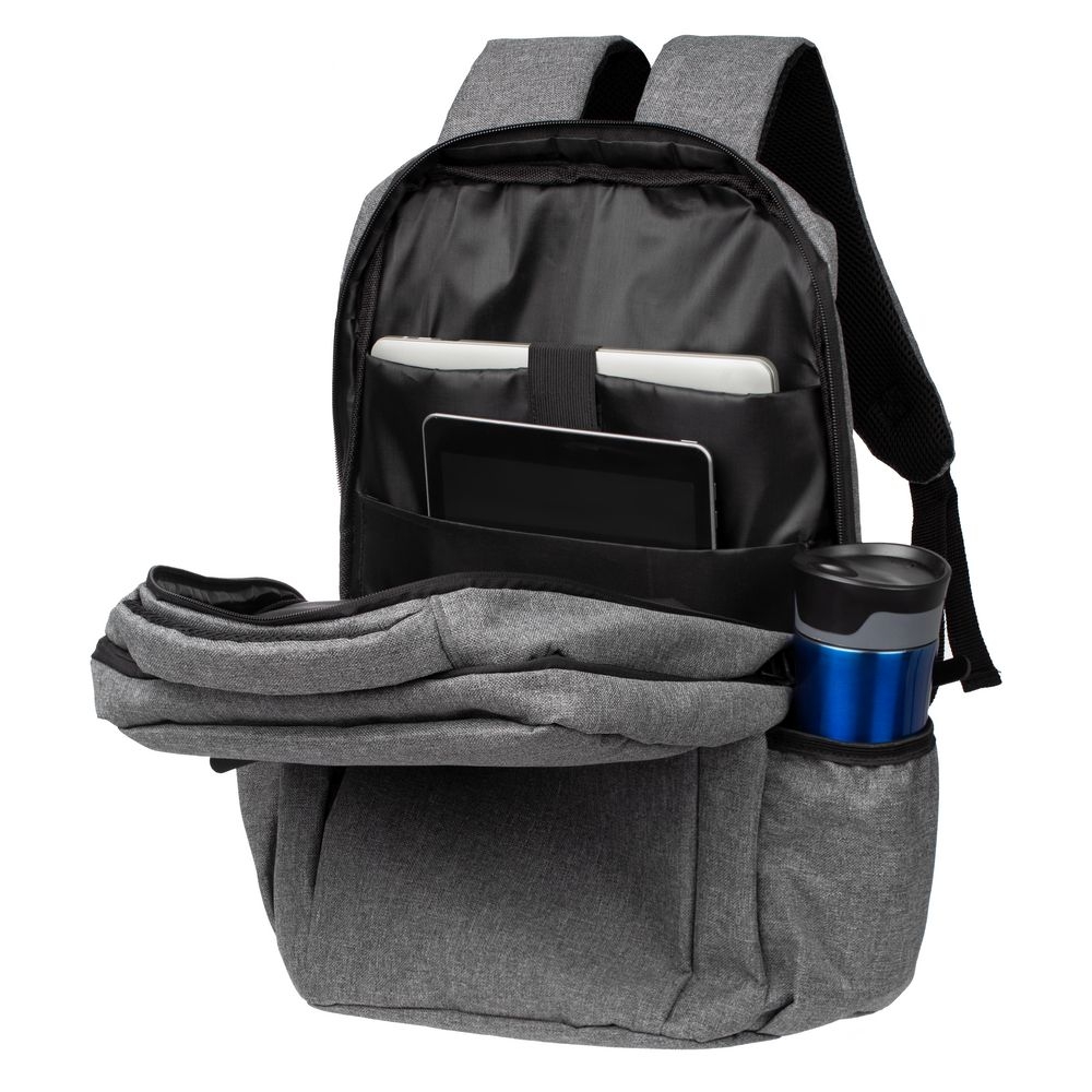 Рюкзак для ноутбука The First XL, серый, серый, полиэстер