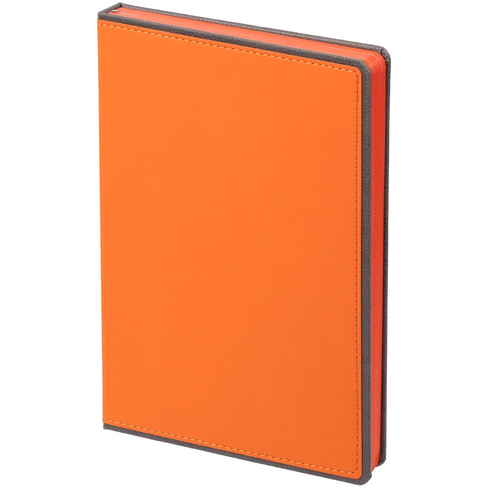Ежедневник Frame, недатированный, оранжевый с серым, серый, оранжевый, искусственная кожа; покрытие софт-тач