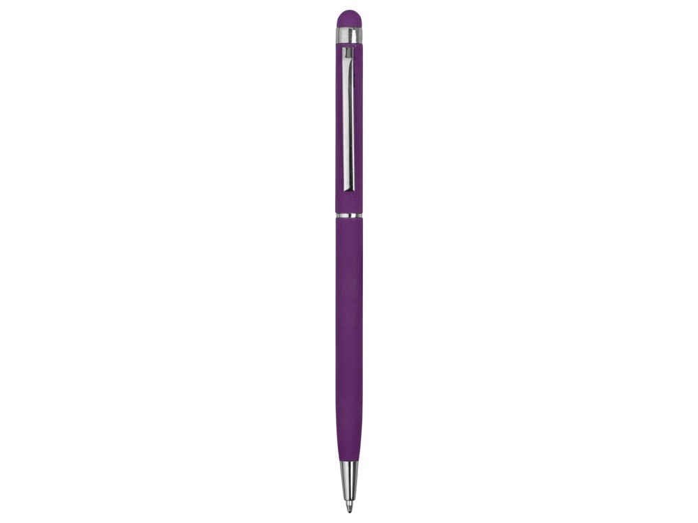 Ручка-стилус металлическая шариковая «Jucy Soft» soft-touch, фиолетовый, soft touch