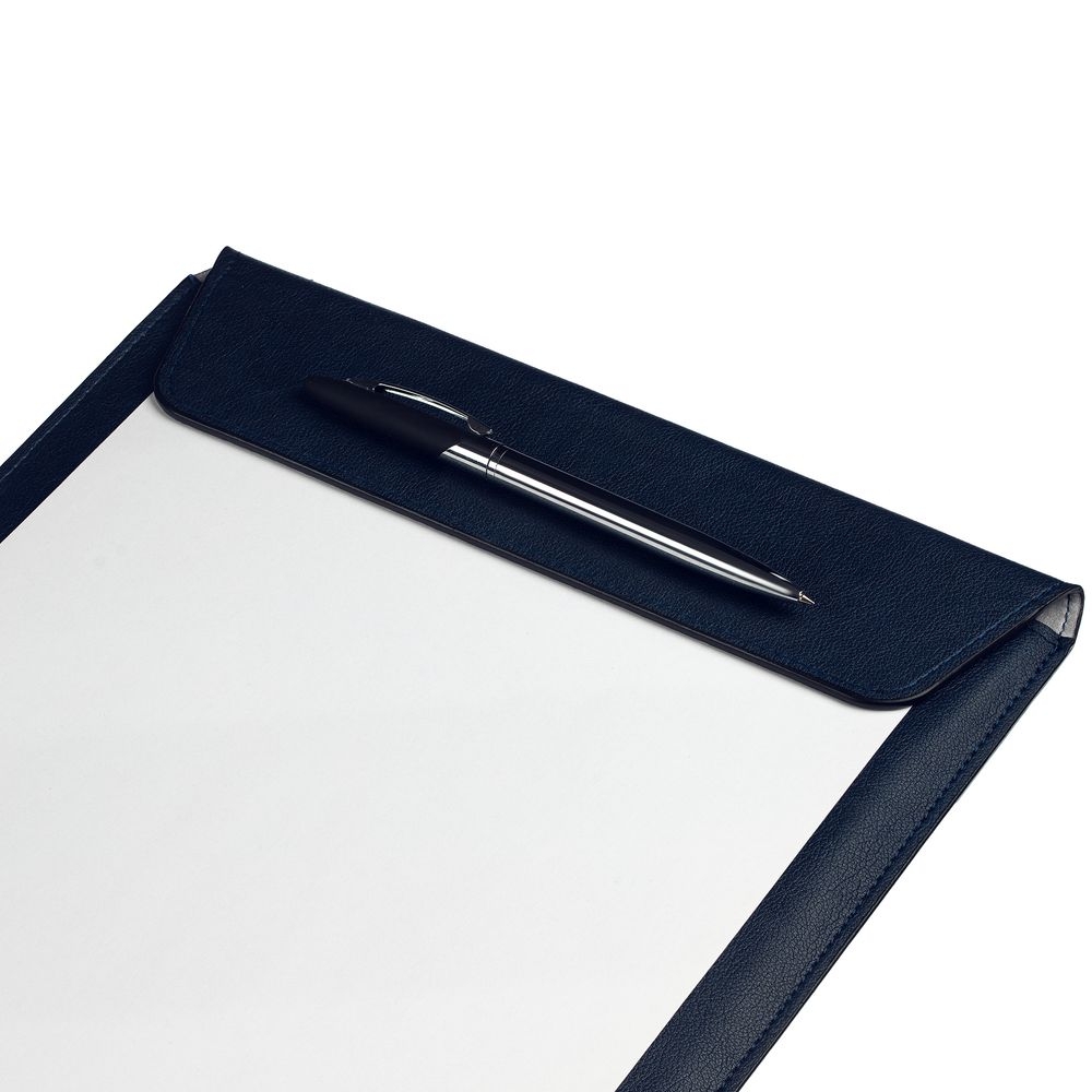 Папка-планшет для бумаг Petrus, темно-синяя, синий, кожзам