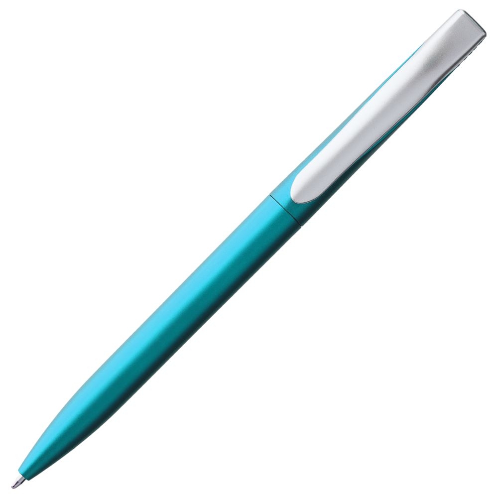 Ручка шариковая Pin Silver, голубой металлик, голубой, пластик