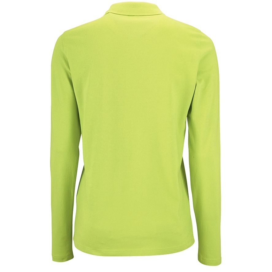 Рубашка поло женская с длинным рукавом Perfect LSL Women, зеленое яблоко, зеленый, хлопок