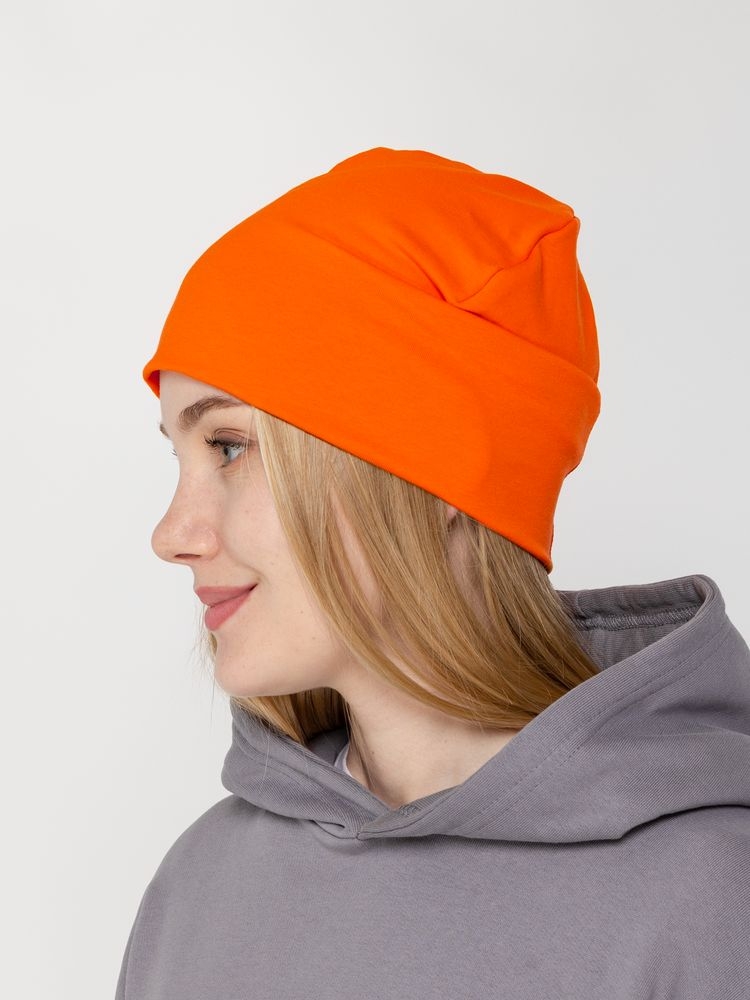 Шапка HeadOn, ver.2, оранжевая, оранжевый, плотность 190 г/м², 5%, хлопок 95%; лайкра