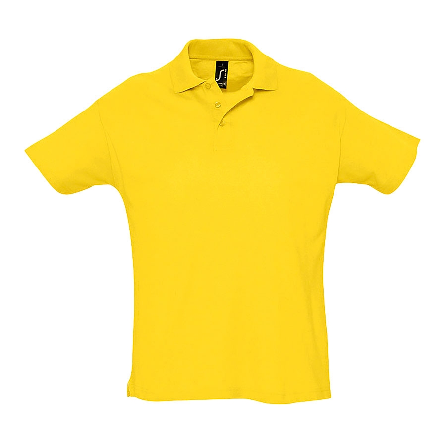 Рубашка поло мужская SUMMER II, жёлтый, S, 100% хлопок, 170 г/м2, желтый, гребенной хлопок 100%, плотность 170 г/м2, пике