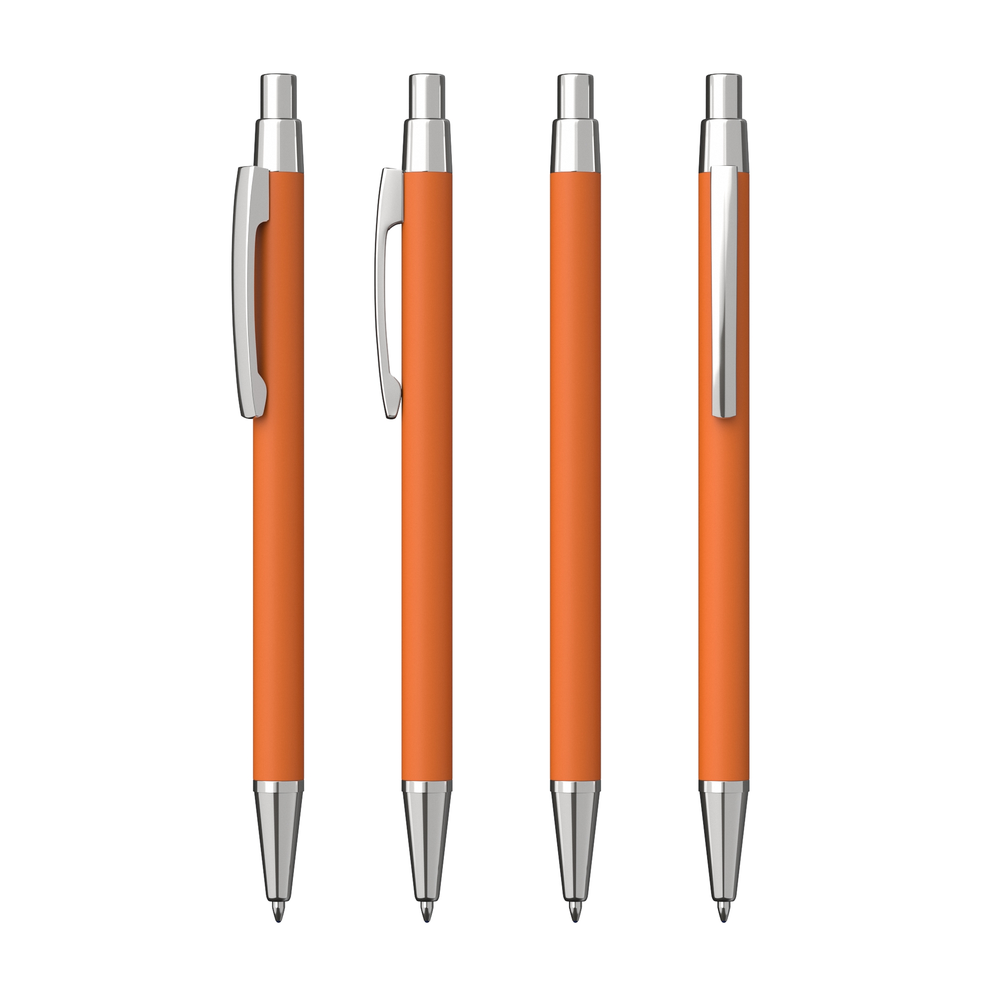 Ручка шариковая "Ray", покрытие soft touch, оранжевый, металл/soft touch