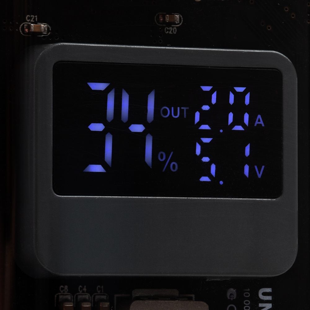 Аккумулятор c быстрой зарядкой Trellis Geek 10000 мАч, темно-серый, серый