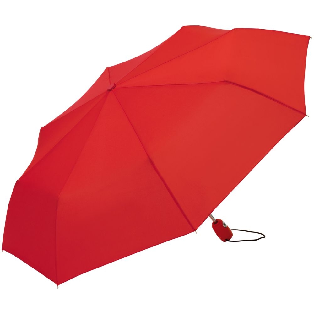 Зонт складной AOC, красный, красный, soft touch