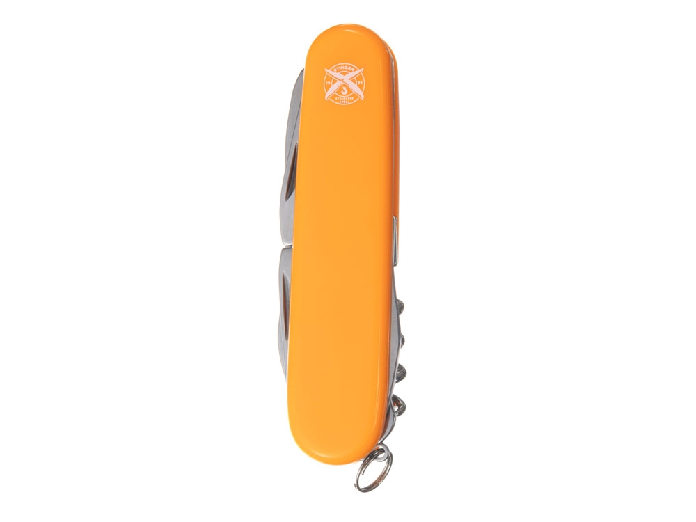 Нож перочинный, 90 мм, 13 функций, оранжевый, серебристый, пластик, металл