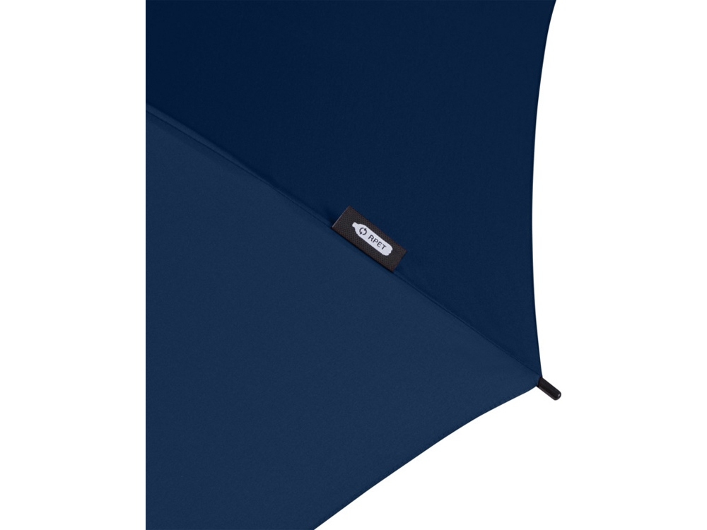 Зонт-трость «Niel» из из RPET, синий, полиэстер, пластик