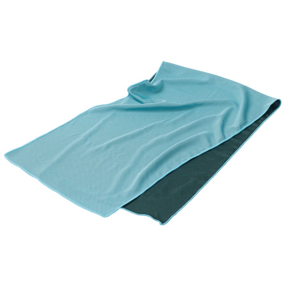 Охлаждающее полотенце Weddell, голубое, голубой, полотенце - полиэстер; бутылка - пластик