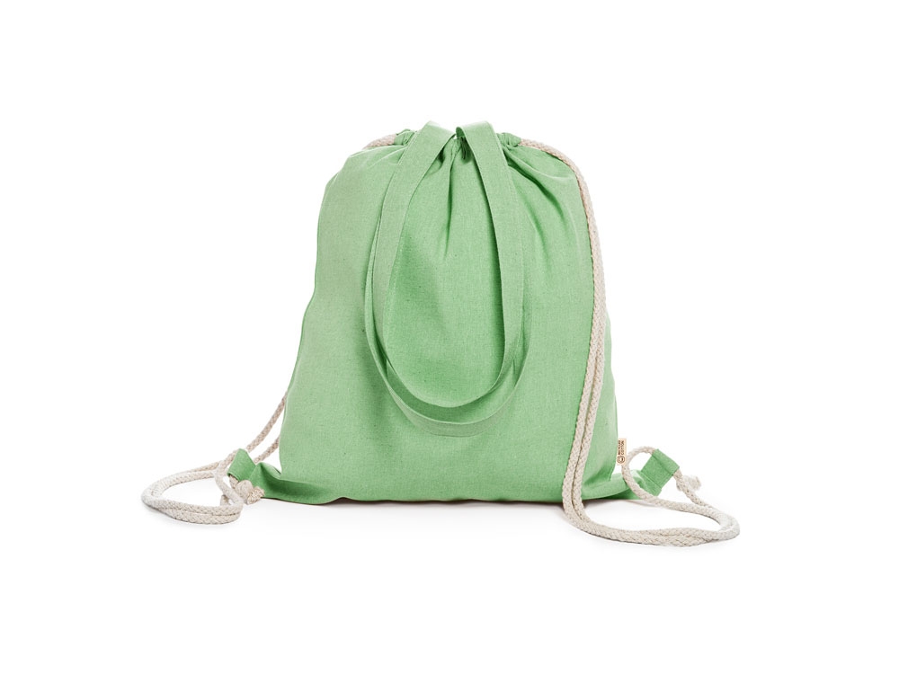 Рюкзак-мешок VARESE, зеленый, хлопок