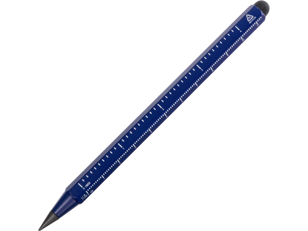 Вечный карандаш с линейкой и стилусом «Sicily», синий