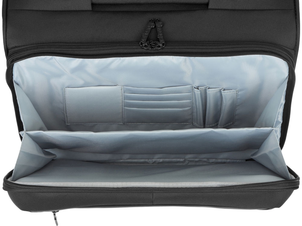 Бизнес-чемодан «Toff» на колесах для ноутбука 15.6'', черный, пластик, микроволокно