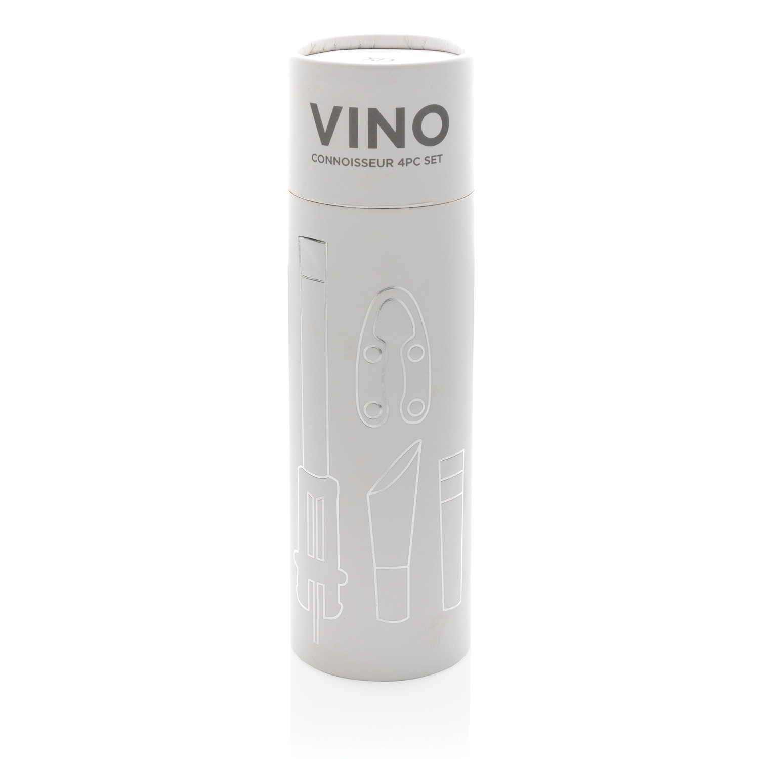 Профессиональный винный набор Vino, 4 предмета, серебристый, abs; нержавеющая сталь