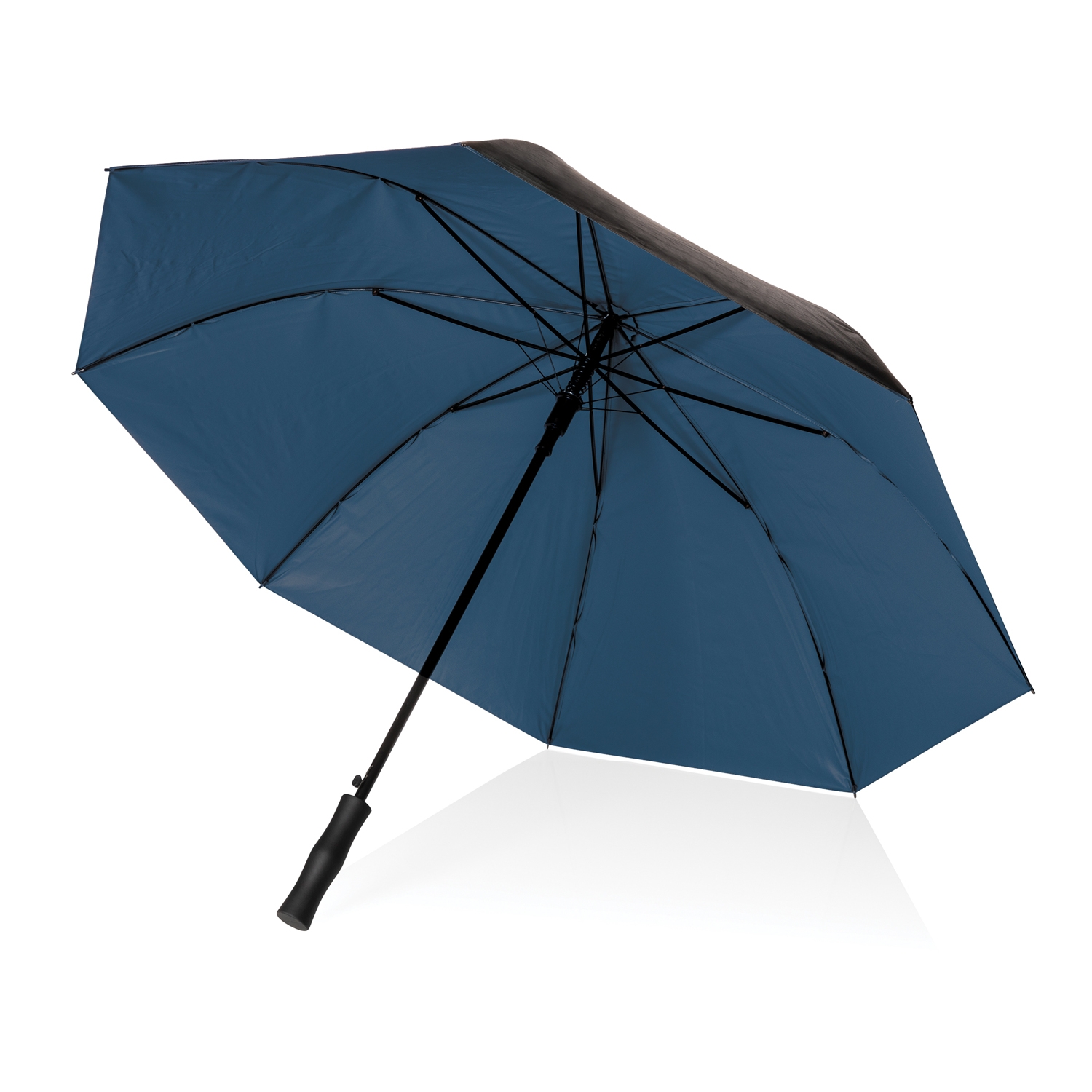 Двухцветный плотный зонт Impact из RPET AWARE™ с автоматическим открыванием, d120 см, rpet; металл