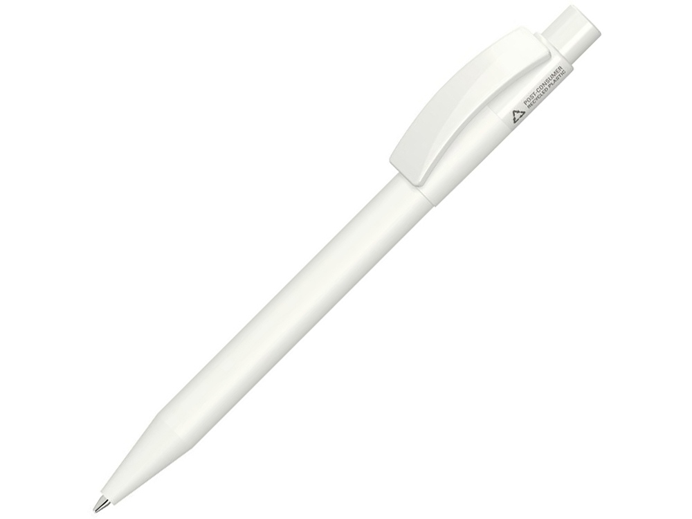 Ручка шариковая из вторично переработанного пластика «Pixel Recy», белый, пластик