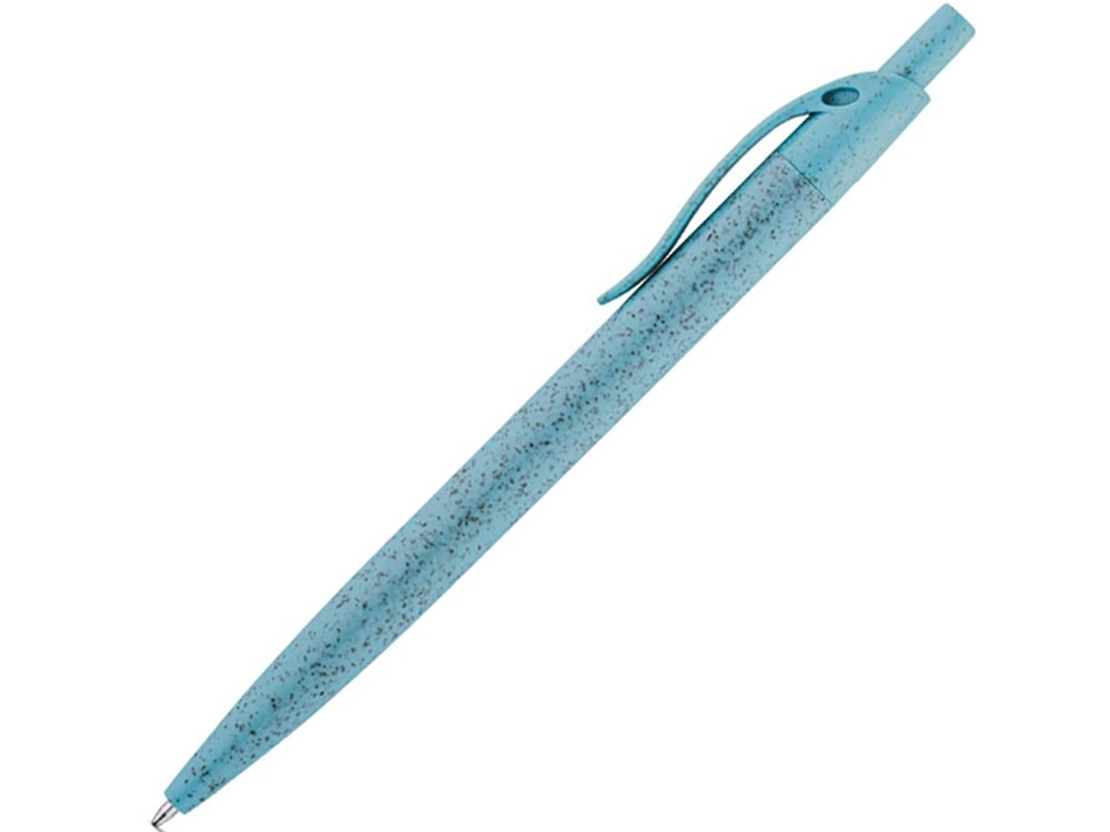 Шариковая ручка из волокон пшеничной соломы и ABS «CAMILA», голубой, пластик