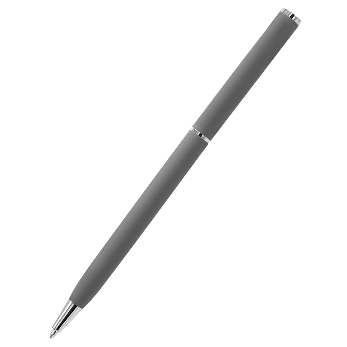 Ручка металлическая Tinny Soft софт-тач, серая, серый