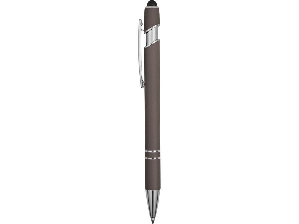 Ручка-стилус металлическая шариковая «Sway» soft-touch, серый, soft touch